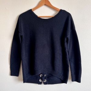 Express Sweater with Lace-up Back